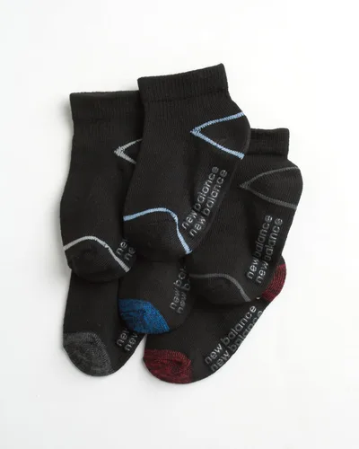 Miniatura 2 de New Balance Calcetines para bebé, paquete de 12 calcetines antideslizantes de corte de cuarto (bebébebé)