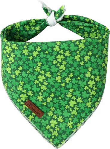 Miniatura 22 de Bandana de verano para perros, bufanda triangular de rejilla de algodón cómoda para perros medianos y grandes, pañuelo lavable para mascotas
