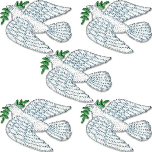Miniatura 11 de Laughing Lizards Parches de comunión (paquete de 5) Parche religioso bordado para planchar, adornos para ropa, chaquetas, mochilas y decoraciones