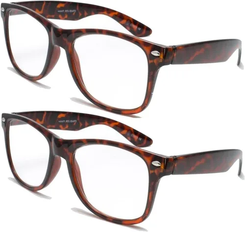 Miniatura 4 de 2 pares de anteojos de lectura de lujo, cómodos y elegantes para lectores simples 2 pares negros
