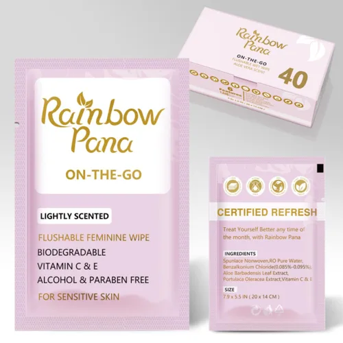 Miniatura 7 de RainbowPana Toallitas desechables, 40 unidades, PARA LLEVAR envueltas individualmente - Toallitas para glúteos para mujeres y hombres, Toallitas