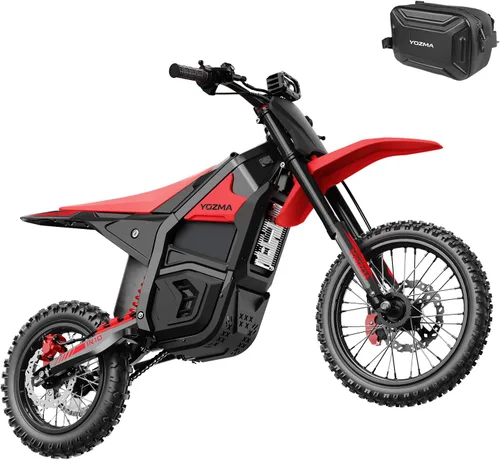 Miniatura 10 de Yozma IN10 - Motocicleta eléctrica de motocross, motocicleta eléctrica de 2600 W 40 MPH con batería de 48 V/23 AH, frenos hidráulicos completos