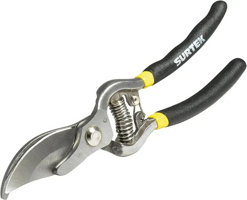 Surtek Tijeras de podar forjadas - Tijeras de podar de 8" con una sola mano - T07 Rosa