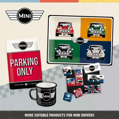 Miniatura 4 de Nostalgic-Art Cartel de lata retro – Mini – Parking Only Red – Idea de regalo para los fanáticos de Cooper, placa de metal, 7.9 x 11.8 in