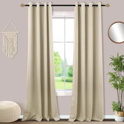 Miniatura 37 de Mrs.Naturall Cortinas Azul Real para Dormitorio, Cortinas Opacas Cortas Medianas Azul Cobalto para Cocina Decoración de Habitación de Adolescentes