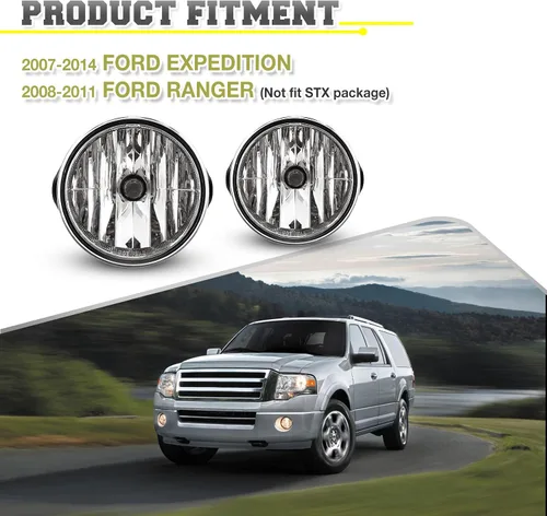 Miniatura 2 de Luces antiniebla aptas para Ford Expedition 2007-2014/Ford Ranger 2008-2011 (no compatible con el paquete STX), 2 piezas de repuesto de montaje