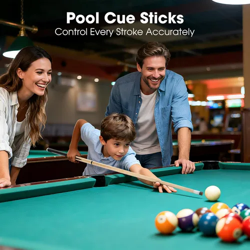 Miniatura 5 de Professional Pool Cue Stick for Adults or Kids 36" 42" 48" 52" 58" 16/18/20OZ Billiard Cue Stick with 13mm Tip Set of 2 Set of 4 52 pulgadas-2 piezas