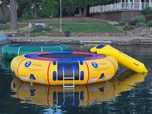 Miniatura 5 de Island Hopper 15' Classic Water Trampoline Yellow for Lake – Commercial-Grade – Steel Frame and Springs for Maximum Bounce – Inflatable Trampoline