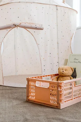 Miniatura 5 de 3 Sprouts Caja plegable de plástico reciclado, caja de almacenamiento plegable apilable para organización para adultos y niños, caja de plástico