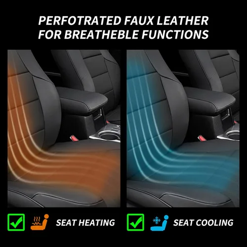 Miniatura 8 de coverdream Fundas de asiento de cuero impermeables 4Runner de ajuste personalizado para Toyota 4Runner 2010-2024 (5 plazas), cobertura completa