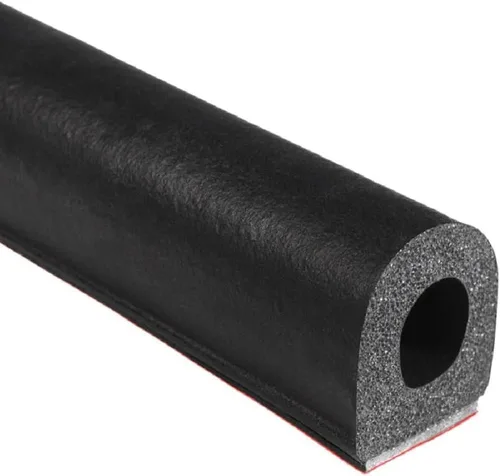 Miniatura 16 de Trim-Lok Sello de goma en forma de D – 1 pulgada de altura, 1 pulgada de ancho, 125 pies de longitud – Sello de espuma EPDM con cinta adhesiva BT