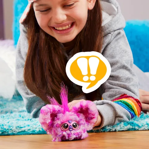 Miniatura 6 de Furby Furblets Hip-Bop Mini Friend, más de 45 sonidos, música hip hop y frases furbish, juguetes de peluche electrónicos, rosa y morado, regalos