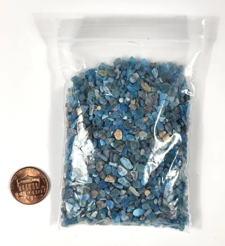 Miniatura 2 de Piedras pequeñas de apatita azul intenso, 7.05 oz (7 onzas), piedras preciosas pulidas, piedras preciosas naturales brillantes, muestras minerales