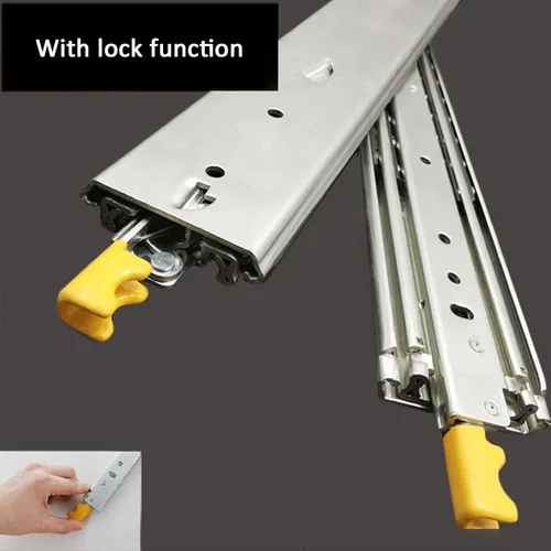 Miniatura 3 de Diapositivas industriales ultra resistentes para cajones de extensión completa de 485.0 lbs, deslizadores de cajones con rodamiento de bolas