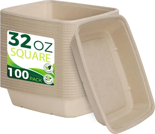 Miniatura 9 de Tazas de papel de 9 onzas de muestra [paquete de 100], tazas desechables resistentes perfectas para salsa para mojar y aperitivos, 100% compostables