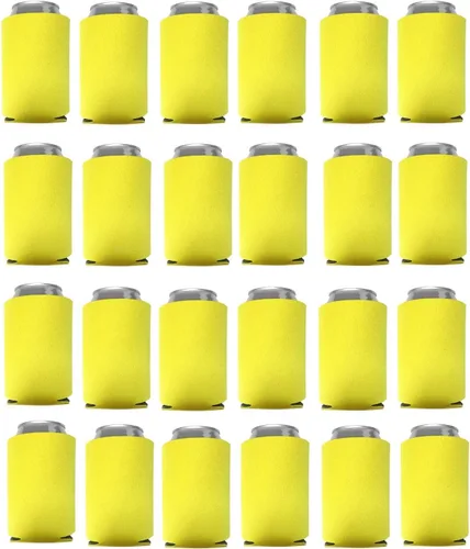 Miniatura 5 de Fundas enfriadoras de latas de espuma de poliéster en blanco (12, color rubor)