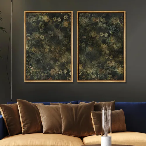 Miniatura 73 de SIGNWIN Lienzo enmarcado para pared, ilustraciones abstractas texturizadas en tonos beige terrosos, arte moderno, decorativo, contemporáneo