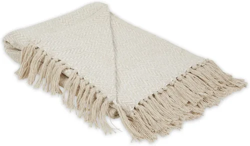 Miniatura 14 de DII Chevron Throw Collection Maneja de mano de algodón, 50x60, alcachofa