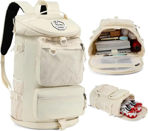 Miniatura 2 de gimnasio bolsa de lona mochila bolsa de lucha libre con compartimento para zapatos 4 tipos de método trasero impermeable deportes caminando portátil