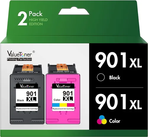 Valuetoner Cartucho de tinta remanufacturado de repuesto para cartuchos de tinta HP 901 901XL compatible con impresora HP Officejet 4500 G510a J4524