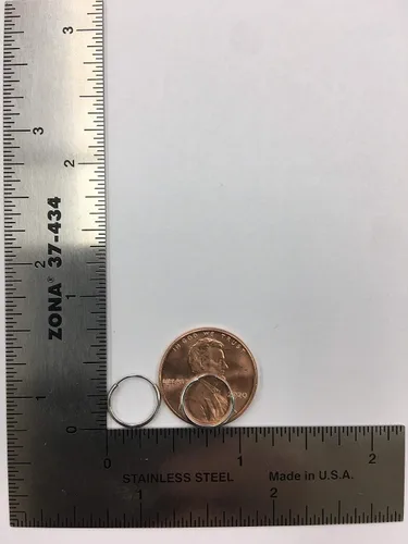 Miniatura 7 de Aretes de argollas sinfín redondas de oro blanco de 14 ct - 10-18 mm