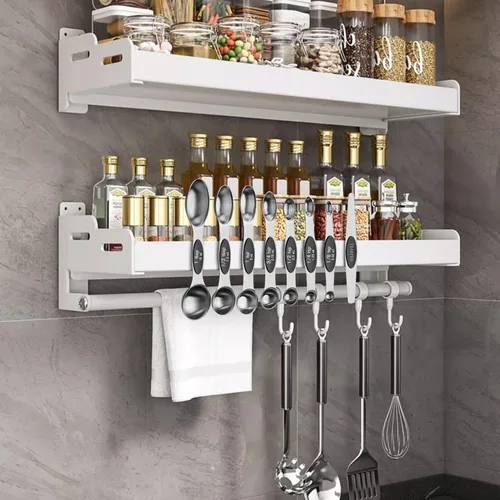 Miniatura 2 de ChefAide Paquete de 8 Cucharas Medidoras Magnéticas de Acero Inoxidable, de Doble Cara, Apilables, Cucharadita y Cucharada Medidoras Ajustables