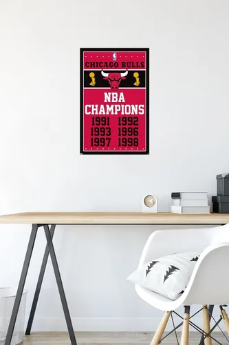 Miniatura 4 de Trends International NBA Chicago Bulls - Póster de pared de Champions 13, 14.725 x 22.375 pulgadas, versión premium sin marco