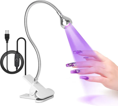 Miniatura 13 de AORAEM Lámparas LED para uñas de 3W, lámpara flexible de cuello de cisne, secador rápido de uñas para manicura, luz de curado de esmalte de gel, luz