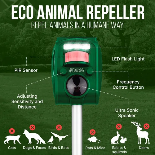 Miniatura 3 de Nuevo Dispositivo Solar Repelente de Ciervos 2025 para Exteriores – Repelente Solar de Animales para Exteriores – Repelente Solar de Roedores