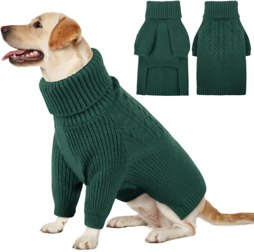 Miniatura 20 de Queenmore Suéter para perro, suéter para cachorros para perros pequeños, suéteres cálidos de invierno y otoño para perros, niñas y niños, suéter
