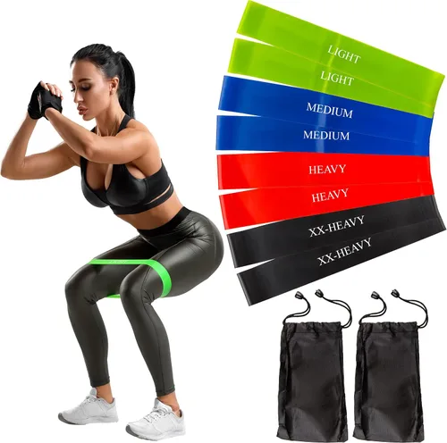 Resistance Bands for Working Out - Workout Band Loop - Exercise Bands with 4 Levels for Toning, Stretching or Physical Therapy by Home-Complete