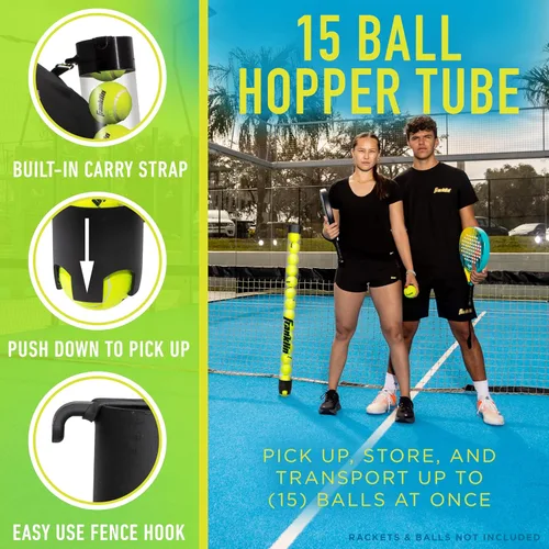 Miniatura 2 de Franklin Sports, tubos de recogida de pelotas de pickleball, tenis y pádel - (15) pelotas de tenis/pádel + (13) tubos elevadores de pickleball