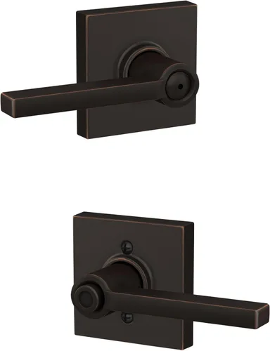 Miniatura 64 de Schlage F10 LAT 626 CEN Latitude - Manilla de puerta con moldura Century, cerradura de paso para pasillo y armario, cromo satinado
