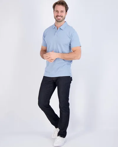 Miniatura 51 de Real Essentials Paquete de 3: Polo de manga corta de algodón para hombre, de secado rápido, transpirable, (disponible en tallas grandes y altas)