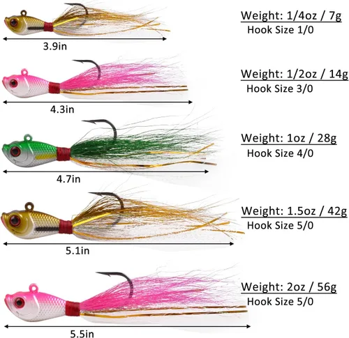 Miniatura 5 de Señuelos de pesca de agua salada, señuelos de pesca de cola de buque, señuelo de pesca de surf, señuelo de pesca de natación, anzuelo para lubina