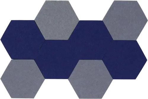 Miniatura 9 de LAJAR 8 Piezas de Azulejos Hexagonales de Fieltro para Tablero de Anuncios, Azulejos de Fieltro Autoadhesivos para Pared para Fotos, Imágenes, Negro