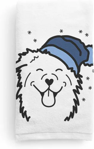 Miniatura 23 de Inkopious Gorro de invierno Airedale Terrier Toalla de mano decorativa - Decoración navideña para el hogar