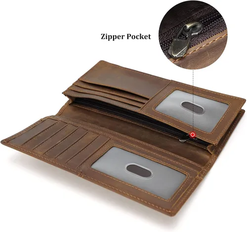 Miniatura 7 de Polare - Cartera larga y plegable de piel de vaca para hombre
