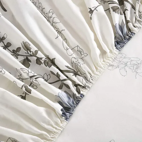 Miniatura 6 de Wake In Cloud - Sábanas florales, 100% algodón, juego de sábanas de 4 piezas, ropa de cama estética vintage con diseño botánico de flores shabby