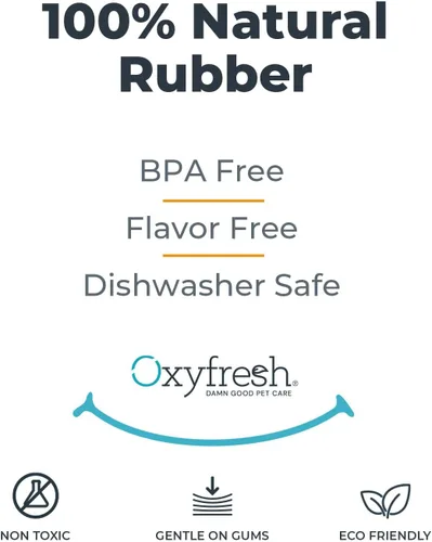 Miniatura 9 de Oxyfresh Juguete dental para masticar para perros, el mejor juguete de limpieza de dientes de perro, un simple juguete de mordida y cepillo que