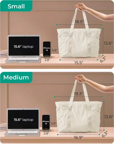 Miniatura 45 de BAGSMART Bolsa de mano para mujer con cremallera, bolsa de gimnasio con compartimentos, bolsa de trabajo para enfermera, baile, bolsa de yoga