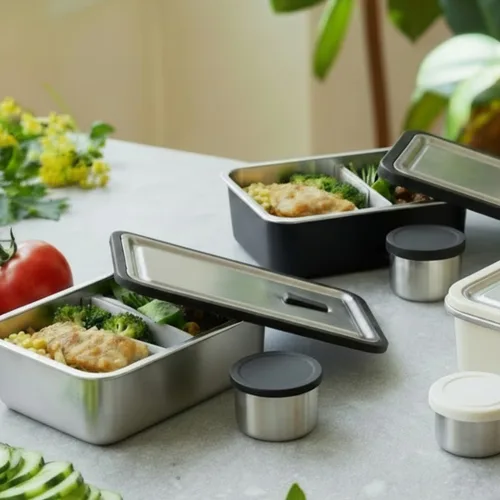 Miniatura 9 de Modaniam Caja Bento de acero inoxidable para adultos, 42 onzas, contenedores de almuerzo de acero inoxidable, lonchera de metal, contenedores