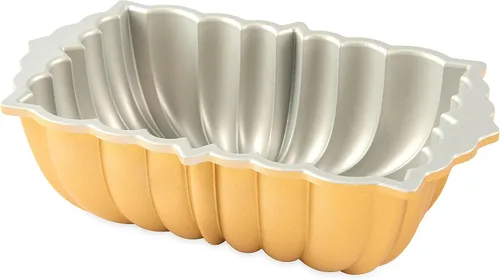 Miniatura 7 de Nordic Ware Molde para pan clásico con nervaduras, 6 tazas, oro