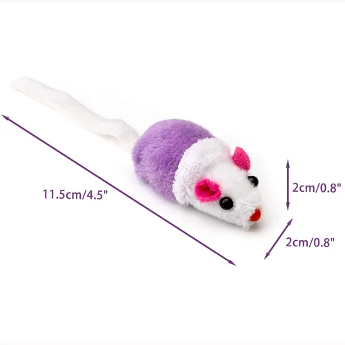 Miniatura 5 de CHIWAVA Paquete de 36 ratones interactivos pequeños de 1.8 pulgadas con sonajero de hierba gatera para gatos