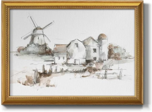 Miniatura 42 de Arte de pared de mapa de Estados Unidos azul sobre líneas blancas y rojas, pintura de fondo, arte abstracto moderno, decoración del hogar, lienzo