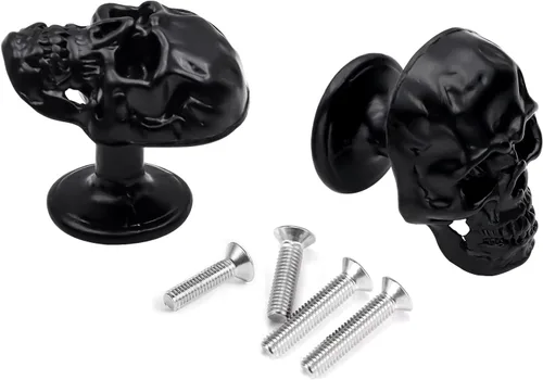 Miniatura 4 de Paquete de 6 pomos de cajón de esqueleto de calavera, tiradores vintage de un solo agujero para armarios de cajones, estanterías, armarios