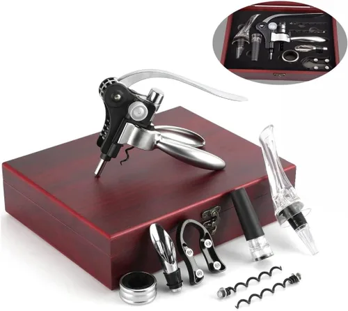 Miniatura 2 de Abridor de vino, Abridor de botellas de vino, Accesorios de vino Aireador Kit de abridor de vino, Juego de sacacorchos de vino tinto con estuche