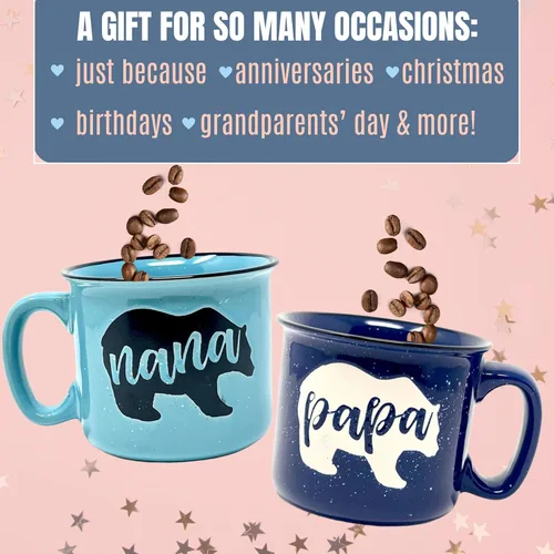 Miniatura 7 de Nana y Papa Oso Linda Taza de Café de 15 oz para Abuela, Anciana - Regalos para Abuela, Día de la Madre, Día del Padre, Navidad, Cumpleaños
