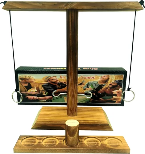 Board Games for Indoor/Outdoor Family & Party Fun - Ring Toss Game Set with Easy Assembly, Perfect for Halloween Games, Thanksgiving, Christmas