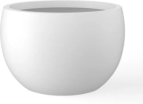 Miniatura 30 de Kante Juego de 3 macetas redondas de hormigón de 19.9 pulgadas, 15.7 pulgadas, 11.8 pulgadas de diámetro, macetas grandes para exteriores e Blanco